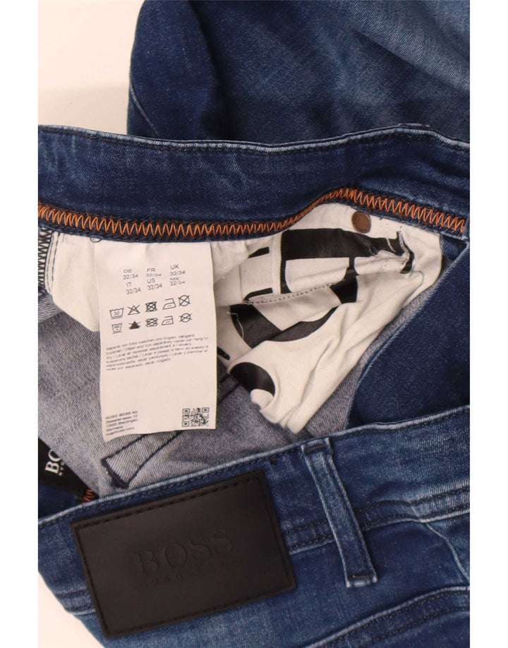 Hugo Boss Womens Delaware Slim Jeans W32 L34 Blue Cotton