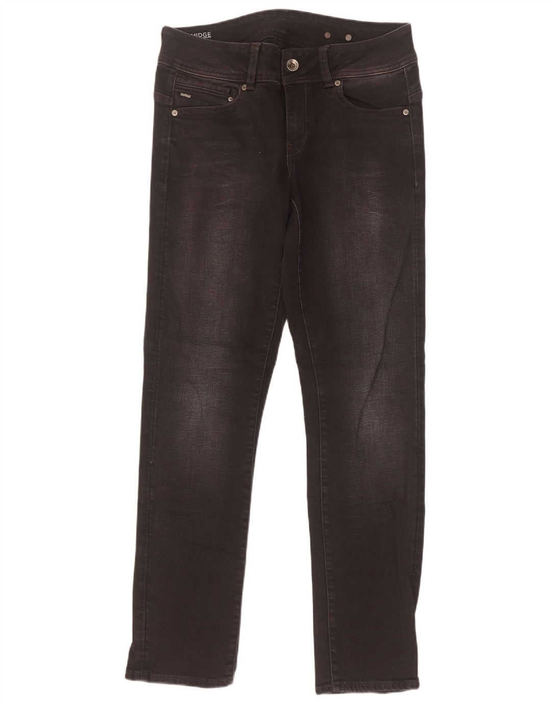 G-Star Womens Midge Straight Jeans W31 L32 Black Cotton