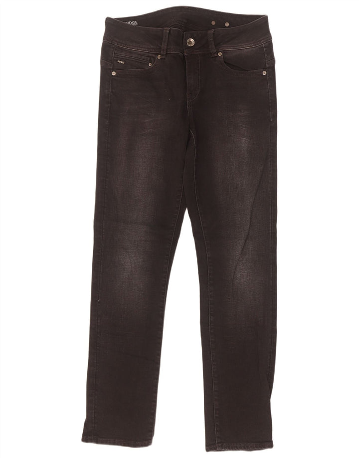 G-Star Womens Midge Straight Jeans W31 L32 Black Cotton