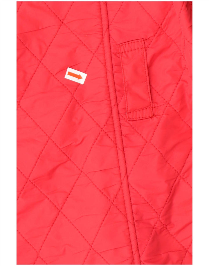 BARBOUR Girls Utility Jacket 10-11 Years Red Polyamide