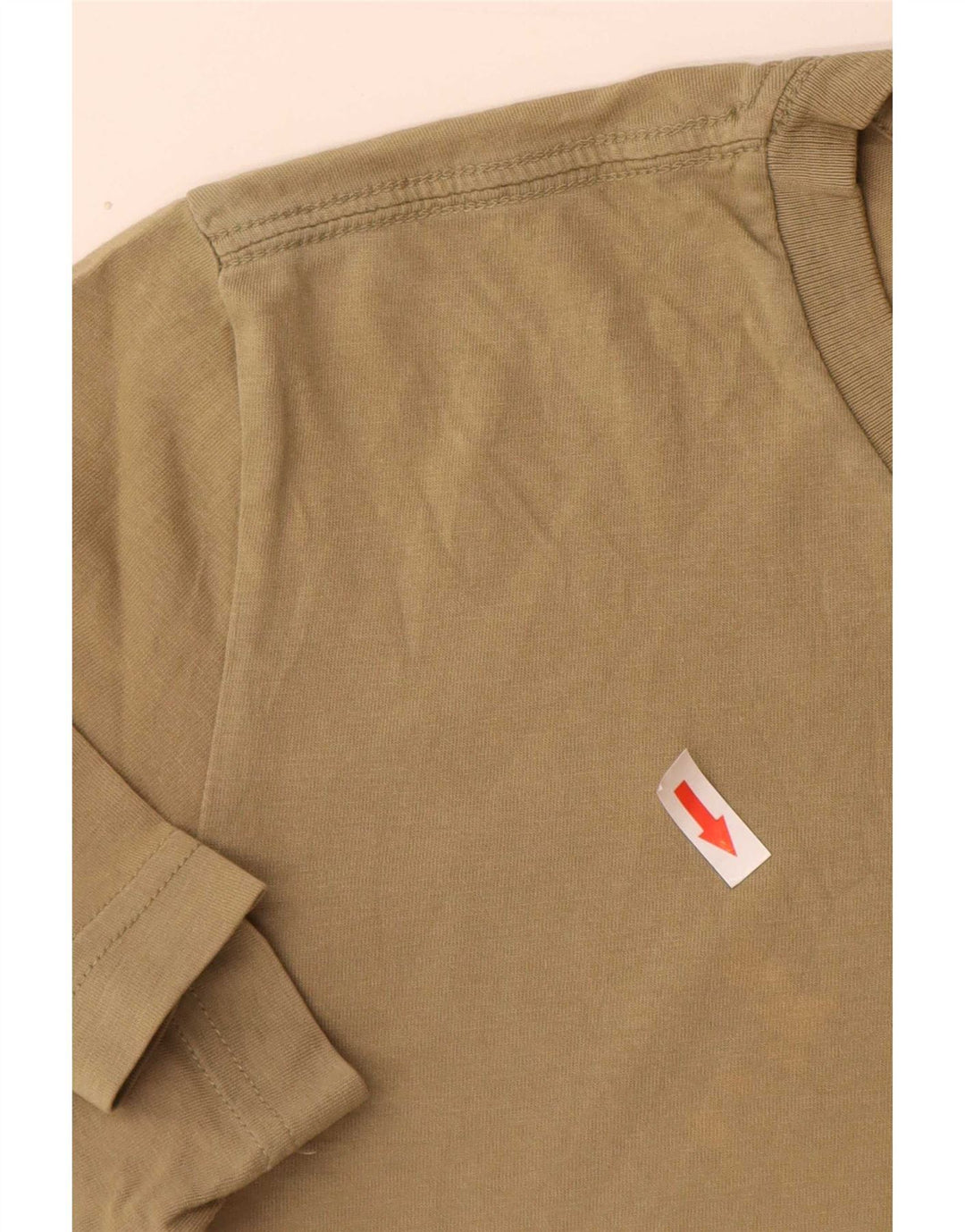 Adidas Mens T-Shirt Top Small Khaki Cotton