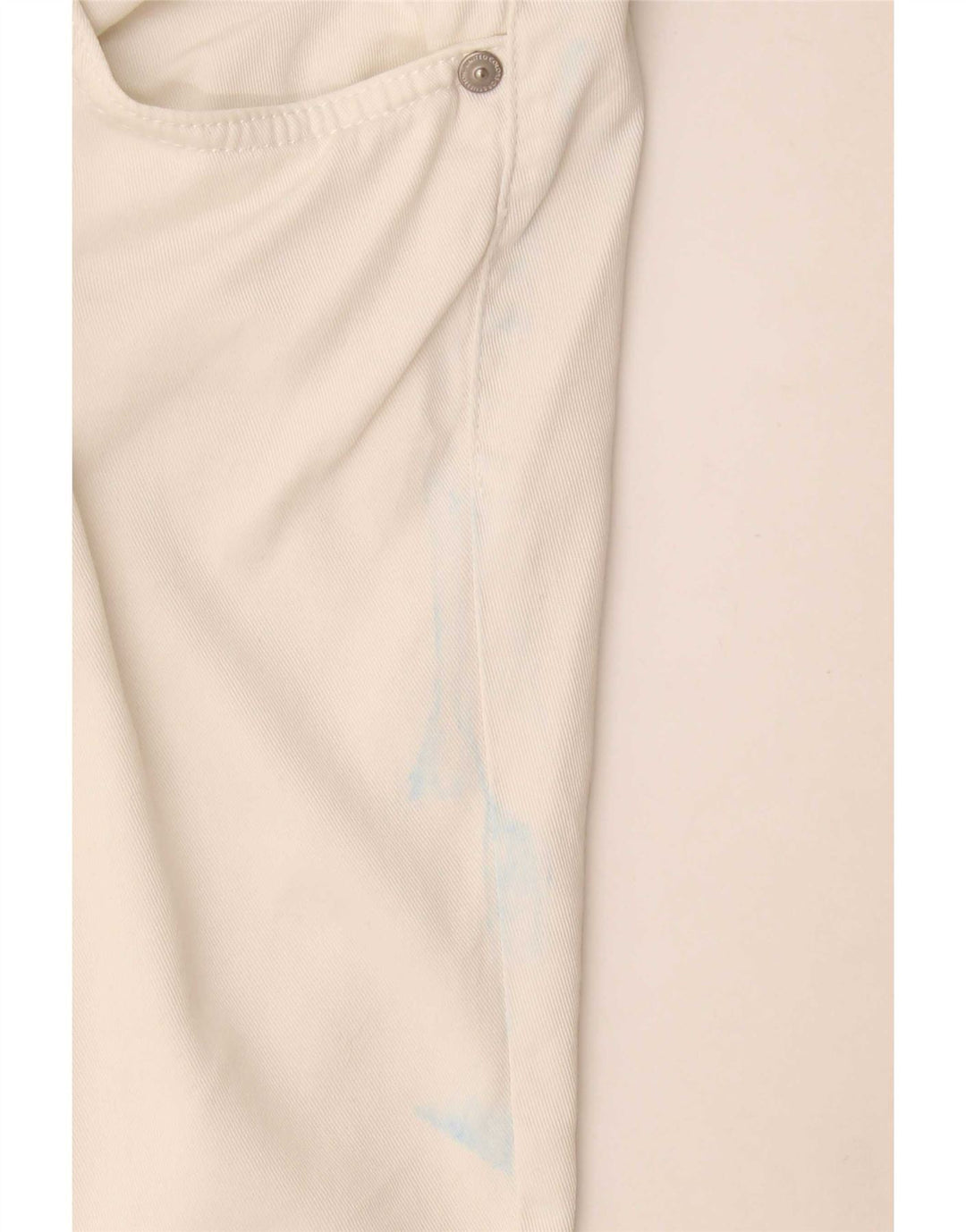 Benetton Womens Casual Shorts IT 44 Medium W34 White Cotton