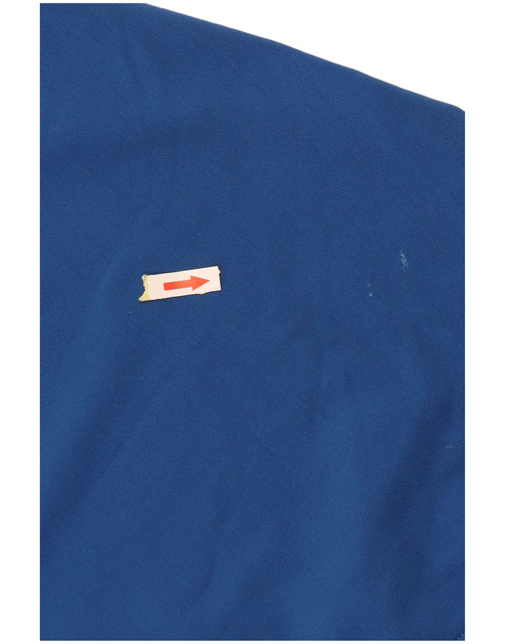Adidas Uomo Climacool Zip Collo Top Manica Lunga Grande Blu Poliestere