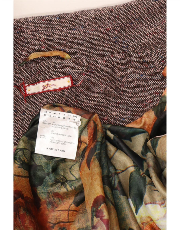 Jaqueta blazer feminina Joe Browns com 5 botões Reino Unido 18 XL cinza poliéster