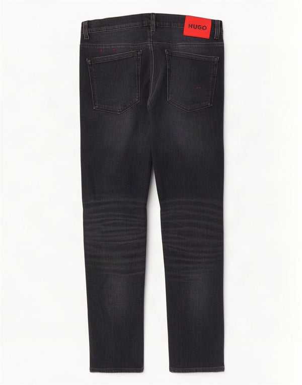 Męskie jeansy slim Hugo Boss W33 L29 Czarne bawełniane