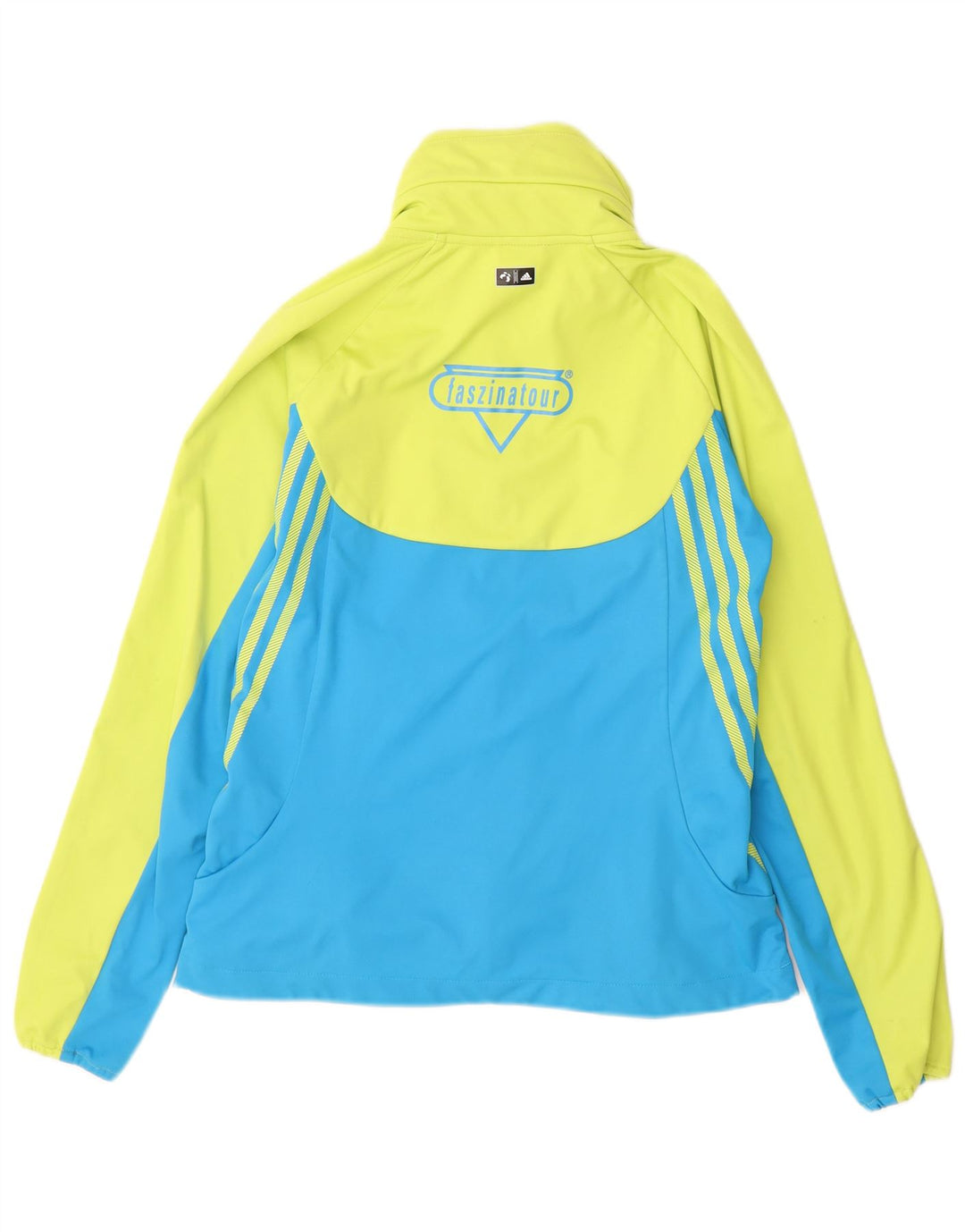Adidas Womens Terrex Tracksuit Top Jacket UK 10 Small Green Colourblock