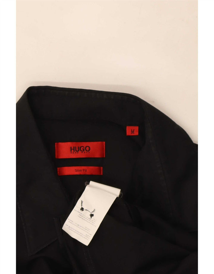 Ανδρικό πουκάμισο Hugo Boss Slim Fit Medium μαύρο βαμβακερό