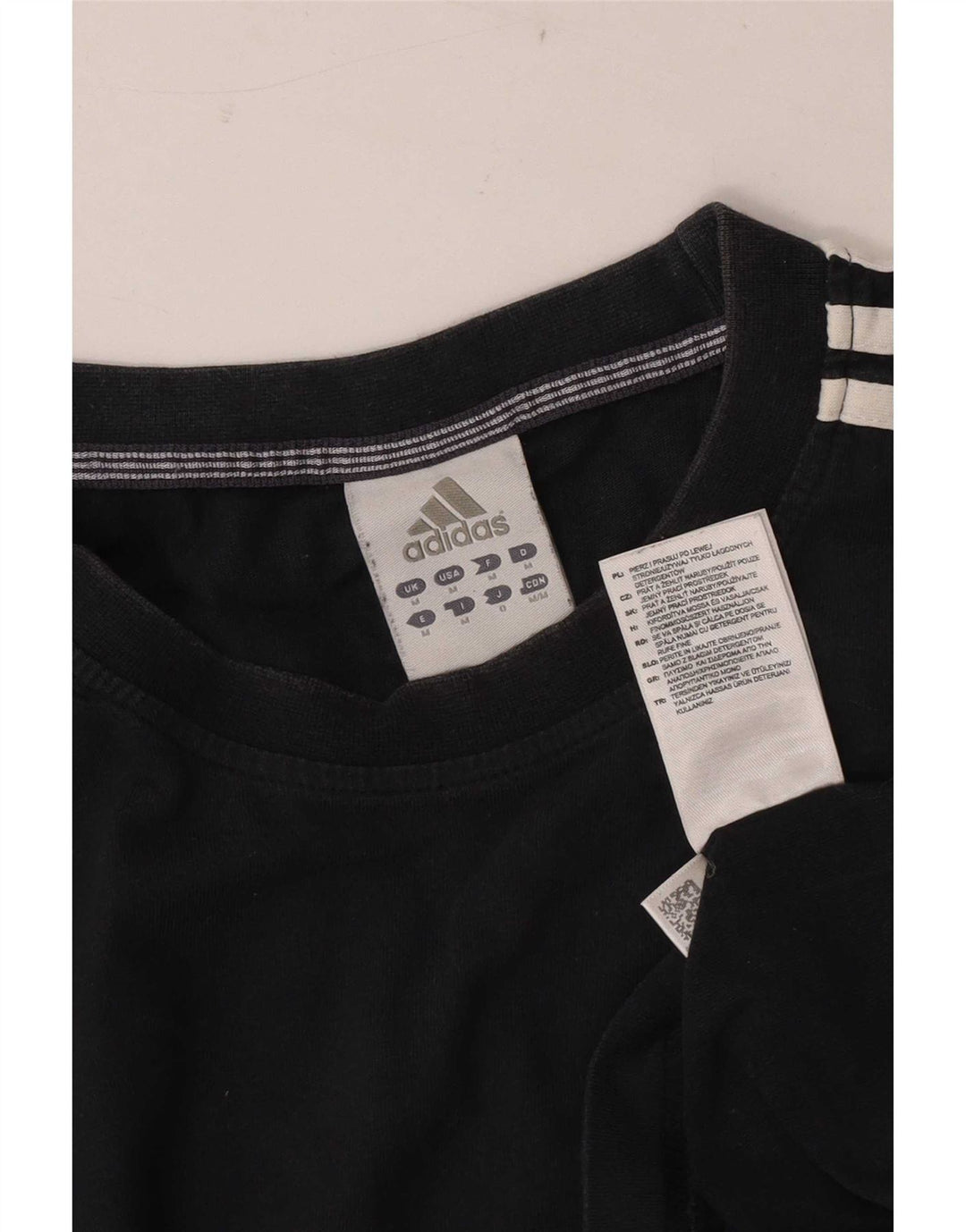 Adidas Mens Top Long Sleeve Medium Black Cotton