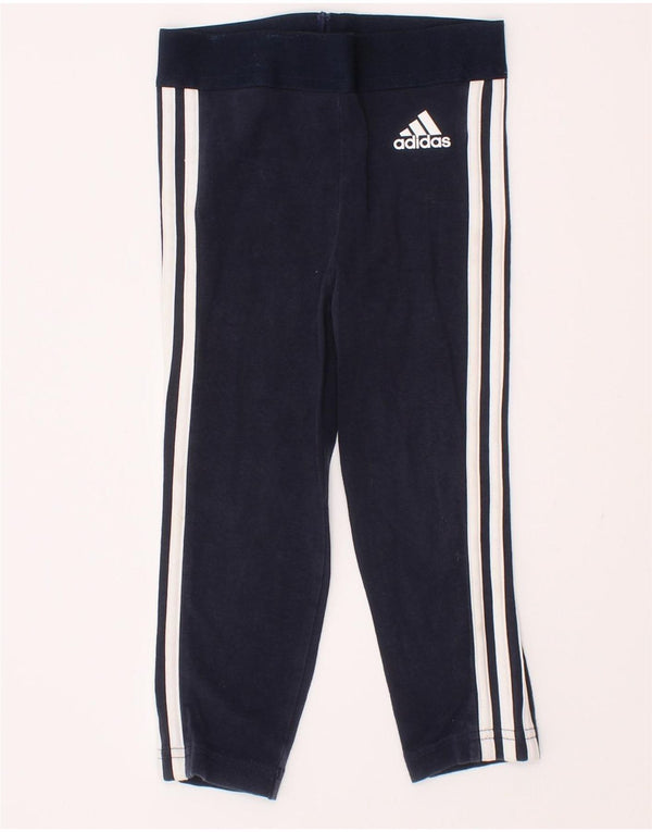 Спортивные брюки Adidas для маленьких мальчиков 18-24 месяцев, темно-синие, хлопковые