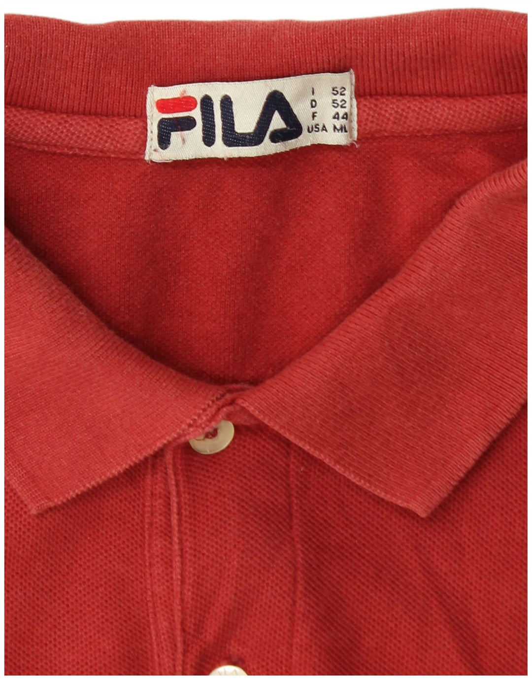 FILA Poloshirt til mænd Medium rød bomuld