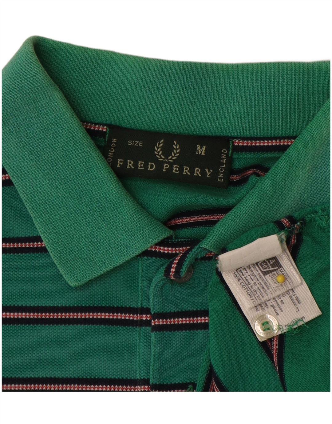 Męska koszulka polo Fred Perry, bawełniana w średnie zielone paski