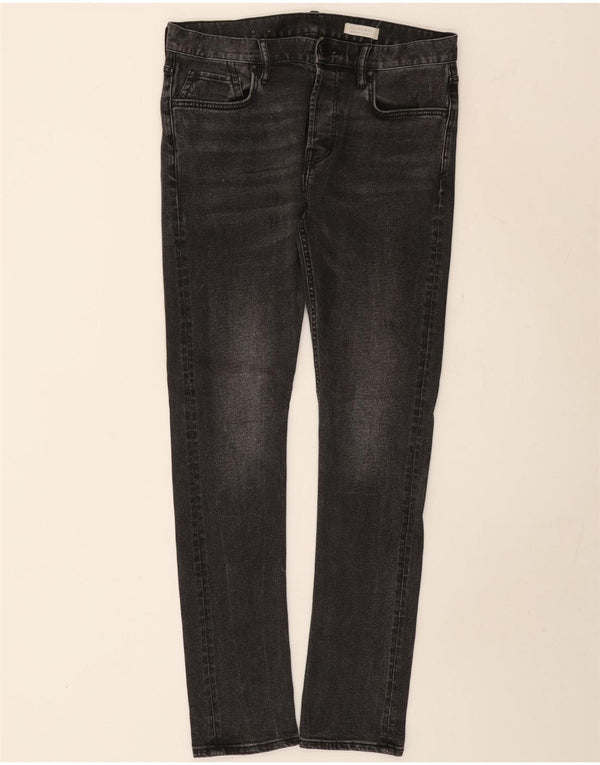 All Saints Mens Cigarette Skinny Jeans W32 L32 Grey Cotton