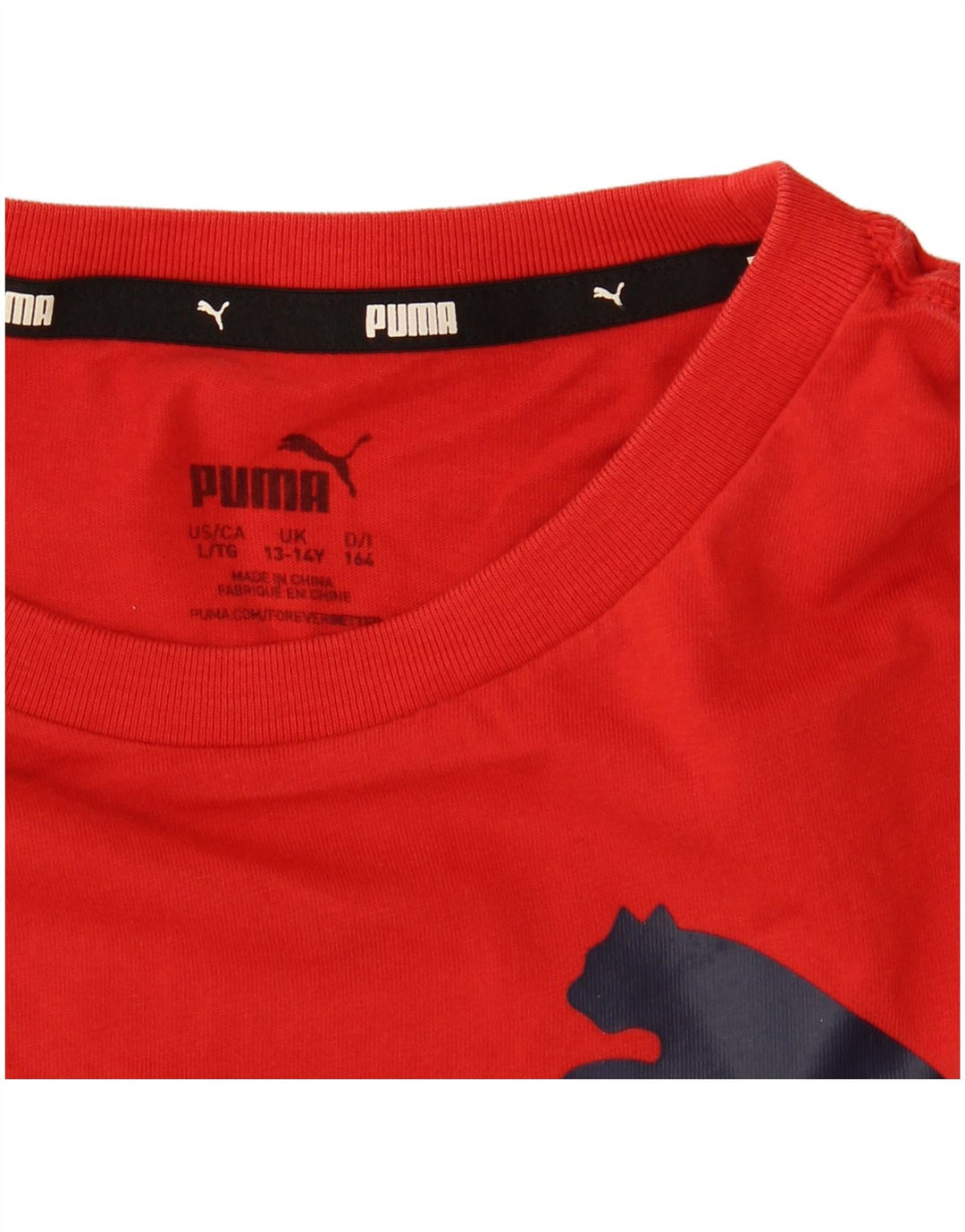PUMA Boys Graphic T-Shirt Top 13-14 Years Red