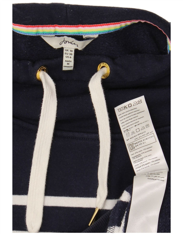 JOULES Womens Oversized Sweatshirt Jumper UK 10 Small  Navy Blue Striped
