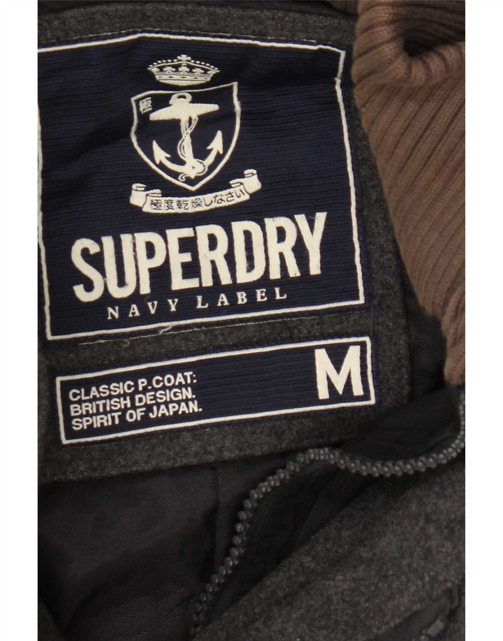 Superdry Chaquetón para hombre ES 38 Lana gris medio