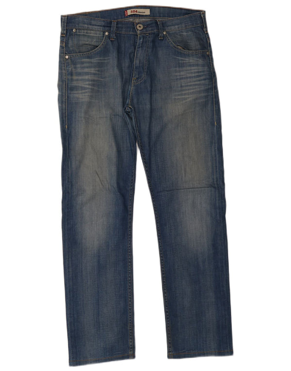 Jeans dritti da uomo Levi's 504 W33 L34 cotone blu