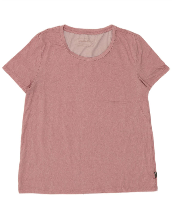 EDDIE BAUER Womens T-Shirt Top UK 10 Small Pink Polyester