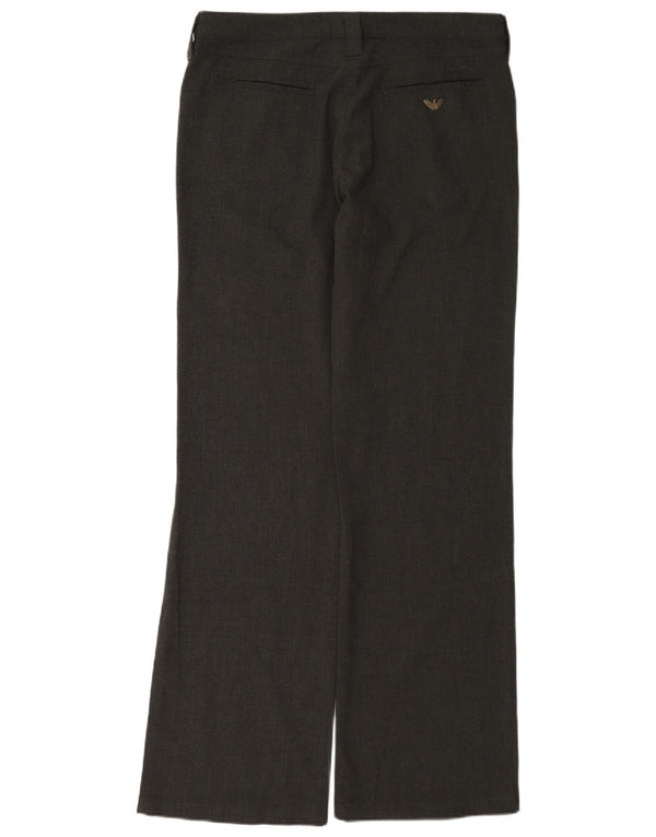 Armani Womens Bootcut Casual Trousers W30 L33 Grey Polyester