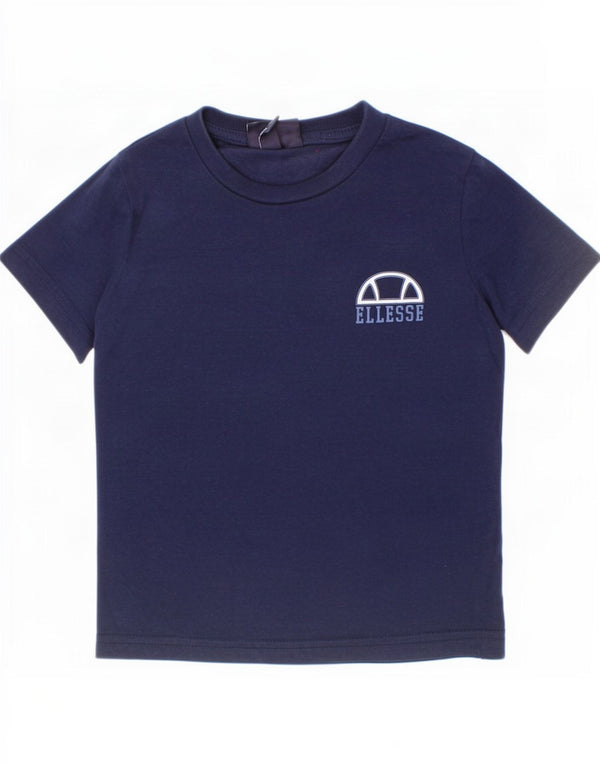 T-shirt grafica per ragazzi Ellesse Top 3-4 anni in cotone blu navy