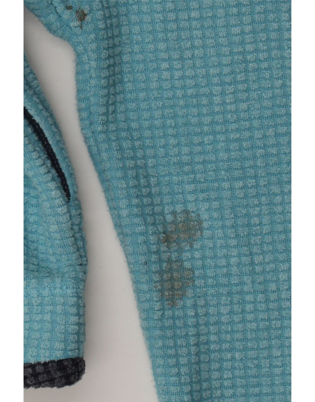 Weird Fish Womens Zip Neck Fleece Jumper UK 16 Large Blue Polyester