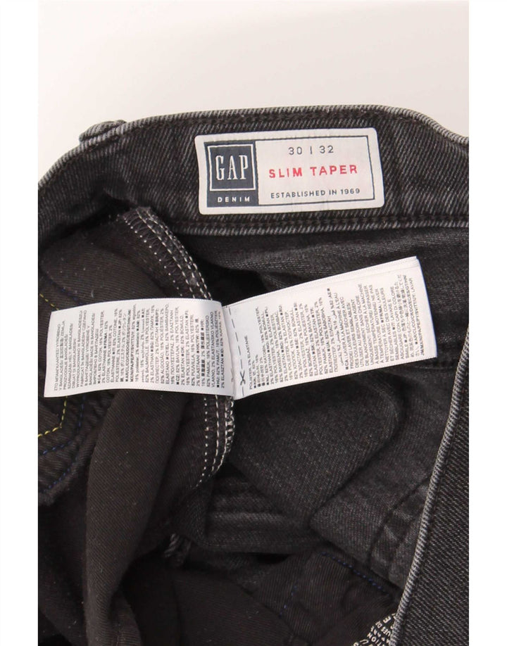 Gap Womens Slim Tapered Jeans W30 L32 Black Cotton