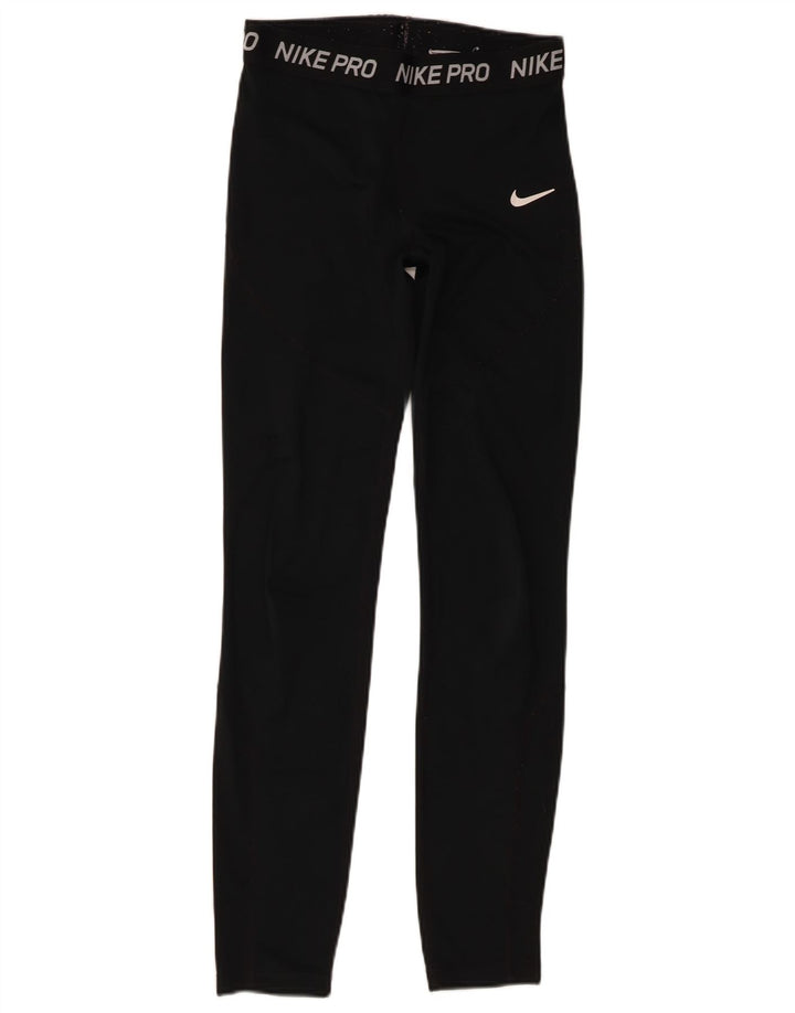 Nike Womens Graphic Leggings UK 18 XL Black Polyester