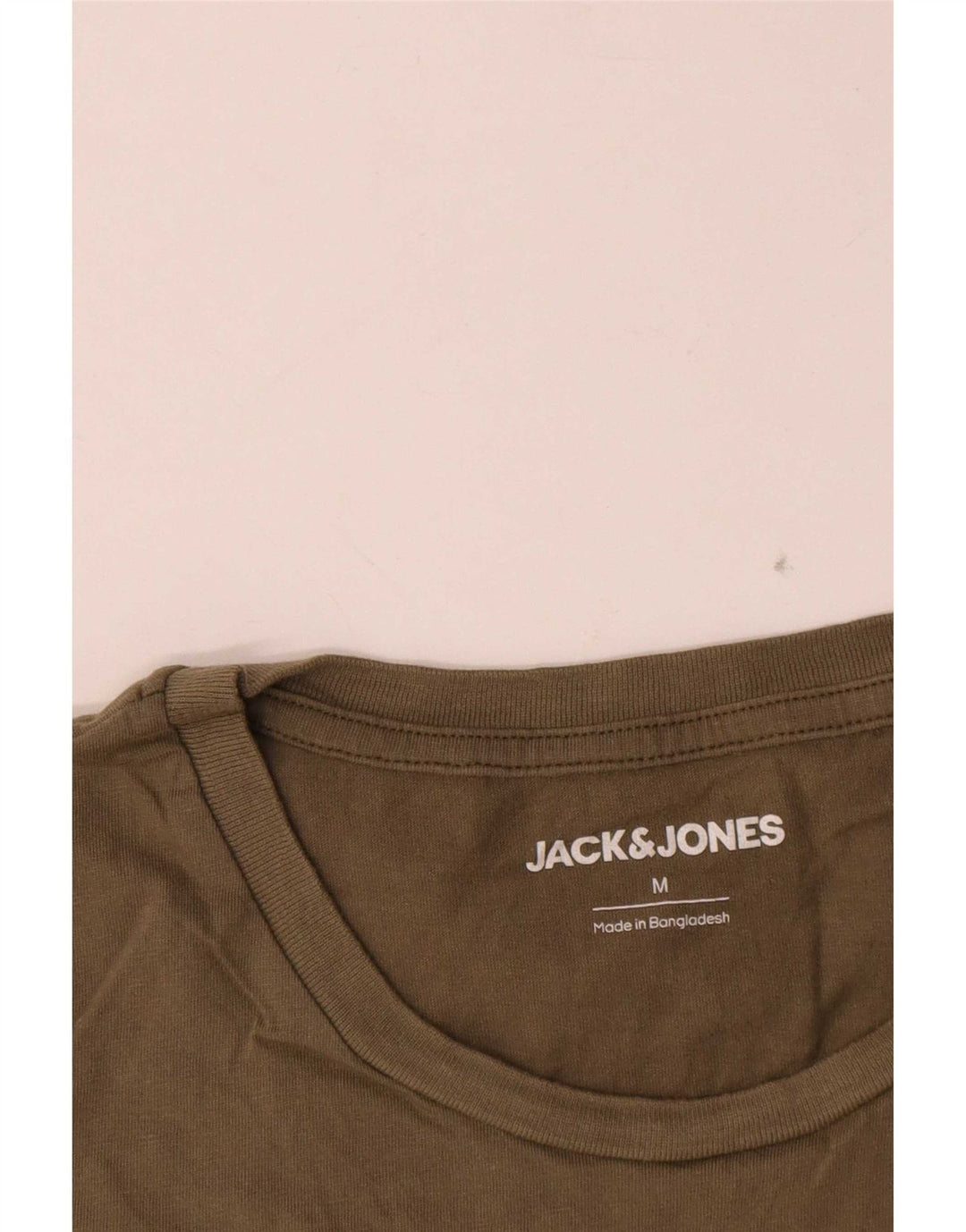 Jack & Jones Mens Graphic T-Shirt Top Medium Khaki Cotton