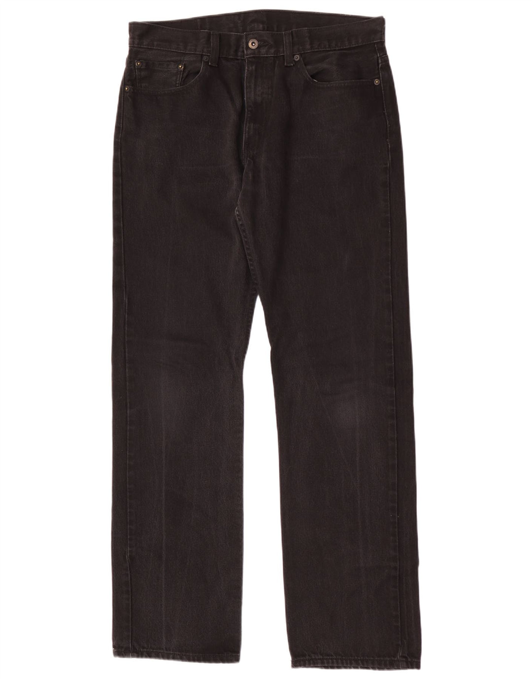 Levi's Mens Straight Jeans W34 L34 Black Cotton