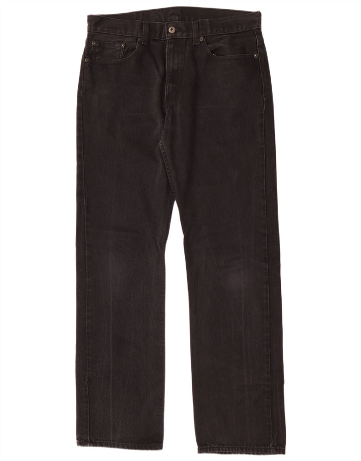 Levi's Mens Straight Jeans W34 L34 Black Cotton