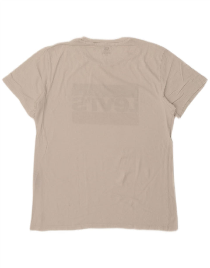 LEVI'S Mens Graphic T-Shirt Top Large White Cotton