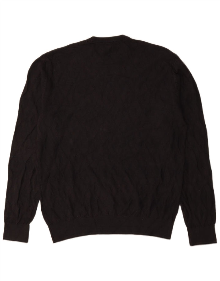 Emporio Armani Mens Crew Neck Jumper Sweater Medium Grey Viscose