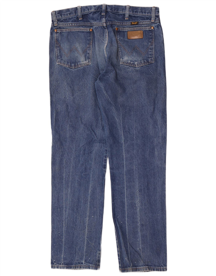 Wrangler Herren Straight Jeans W36 L32 Blaue Baumwolle