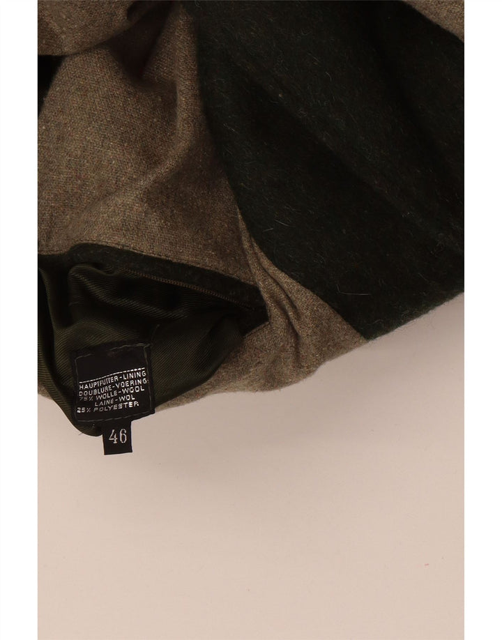 Giubbotto bomber vintage da uomo IT 46 piccolo in lana verde