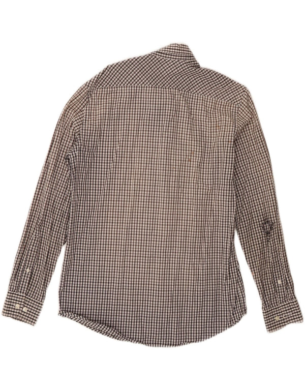 Camicia Carrera da uomo vestibilità regolare, cotone a quadri neri grandi