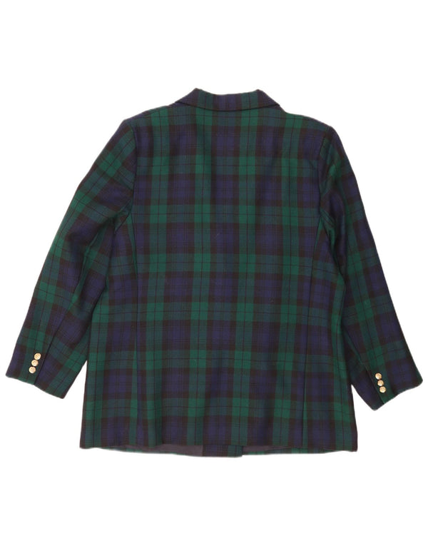 Giacca blazer doppiopetto da uomo Marks & Spencer UK 44 2XL verde a quadri