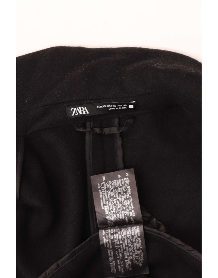 Zara Abrigo Hombre ES 34 XS Negro Poliéster