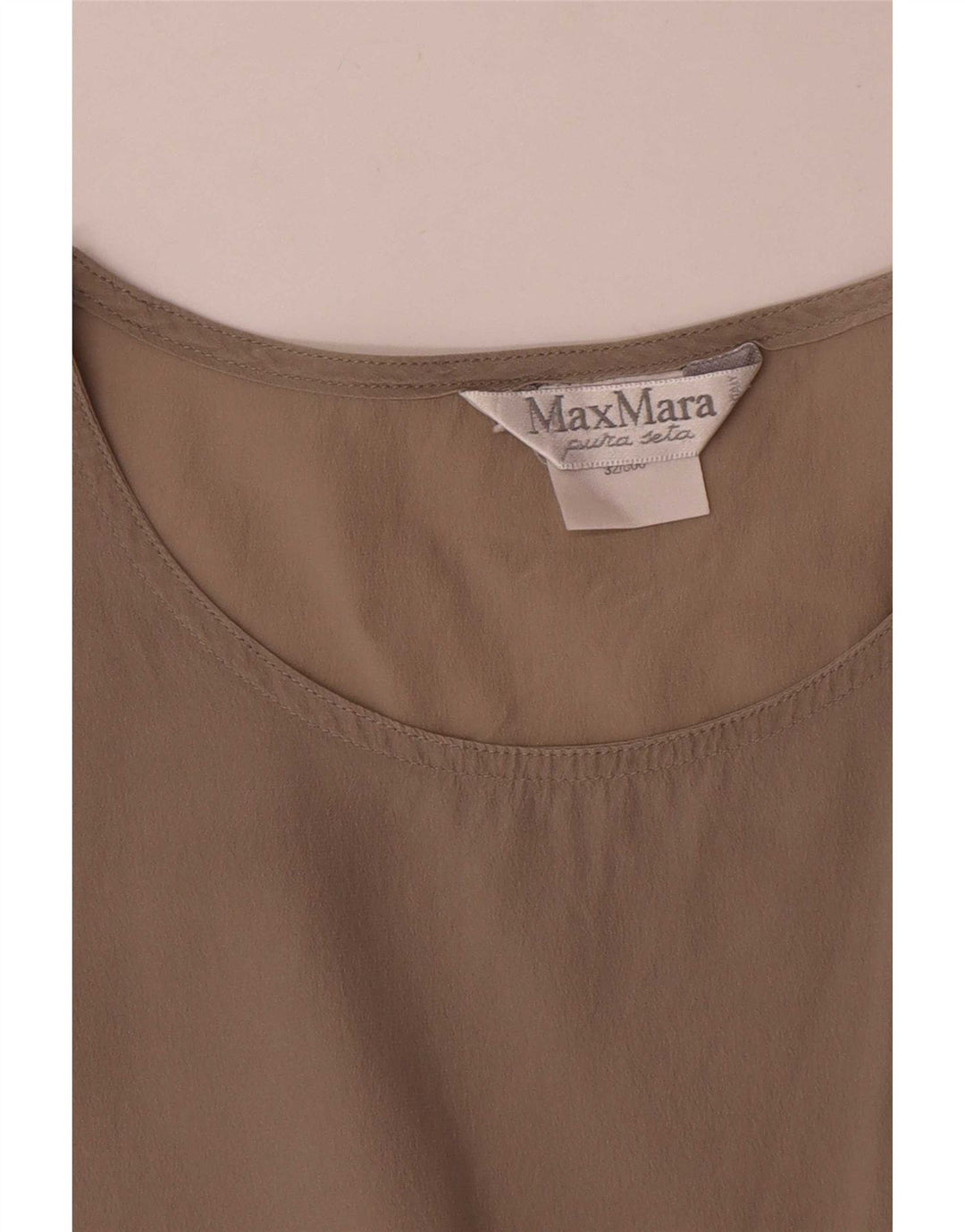 Max Mara Damebluse Top UK 12 Medium Grå Silke