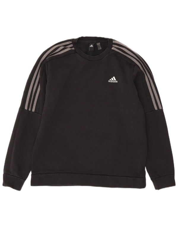 Adidas Mens Sweatshirt Jumper Medium Black Cotton