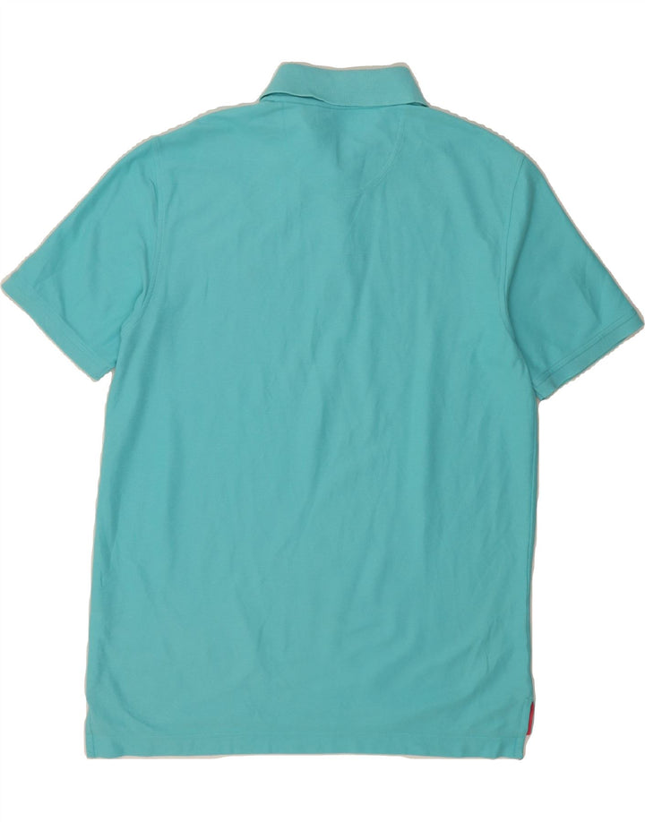 IZOD Mens Natural Fit Polo Shirt Medium Blue Cotton Vintage Izod and Second-Hand Izod from Messina Hembry 