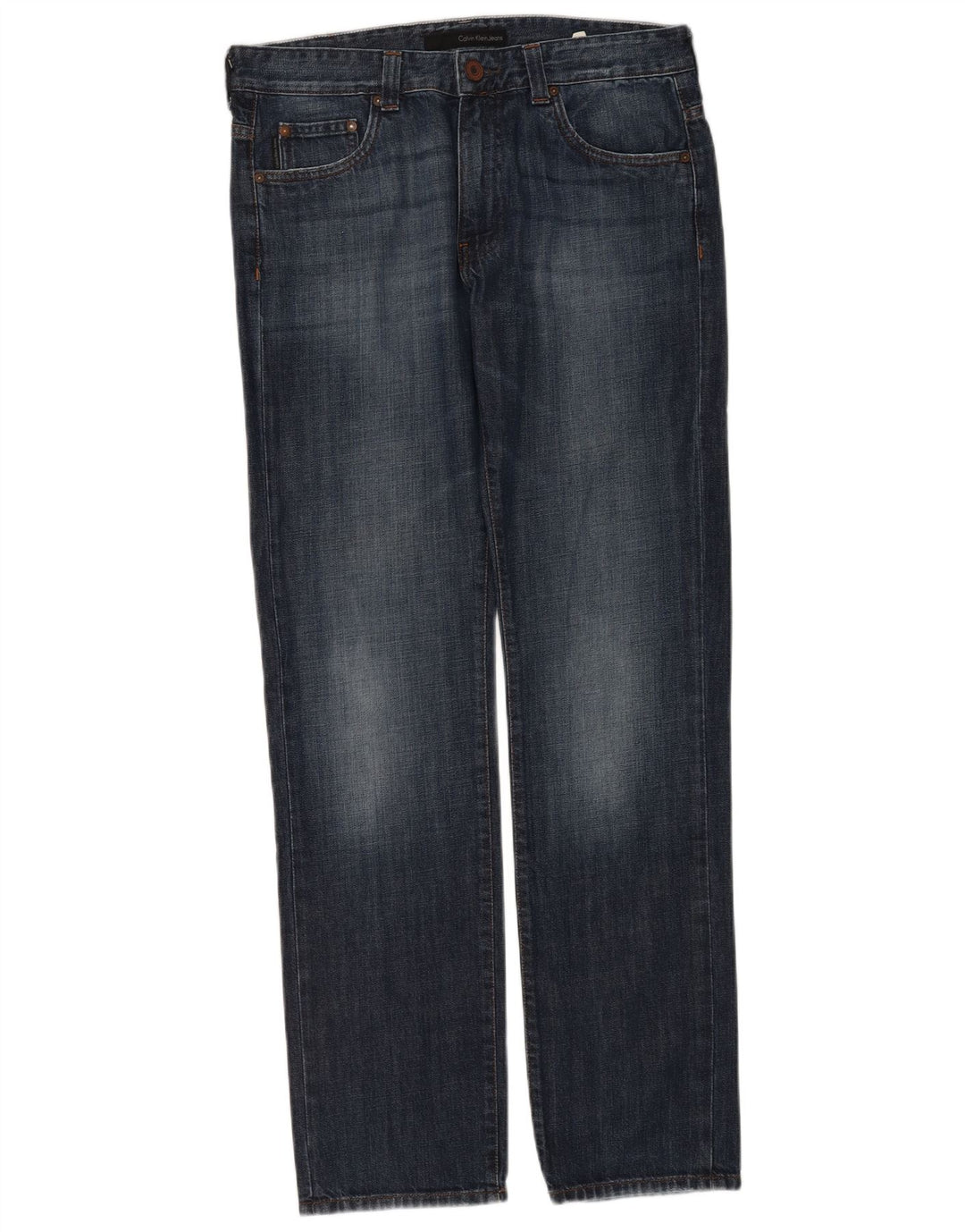 Calvin Klein Mens Slim Jeans W32 L34 Blue Cotton