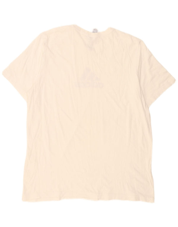 Adidas T-shirt graphique pour homme XL en coton blanc