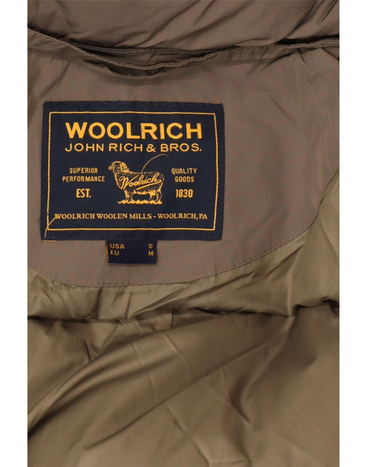 Woolrich Mens Hooded Padded Jacket UK 36 Small Khaki