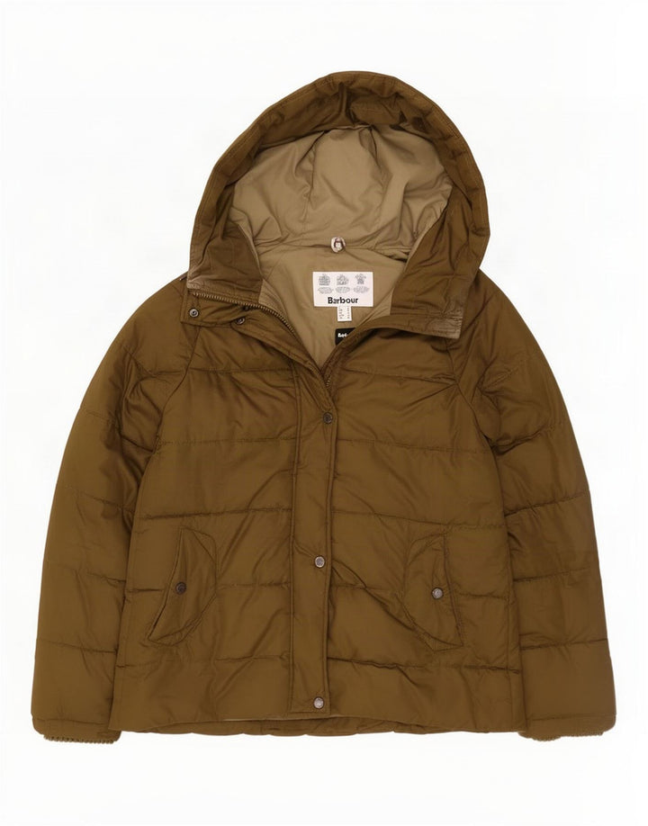 Giacca imbottita oversize con cappuccio da donna Barbour UK 8 Small poliestere verde