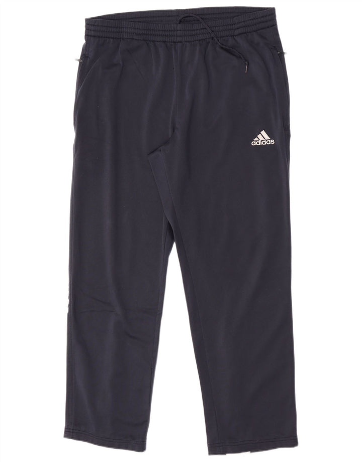 Adidas fuld træningsdragt til mænd UK 38/40 Medium Grey Colourblock Polyester