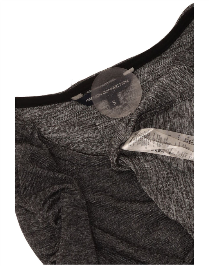 FRENCH CONNECTION Womens Top 3/4 Sleeve UK 10 Small Grey Polyester