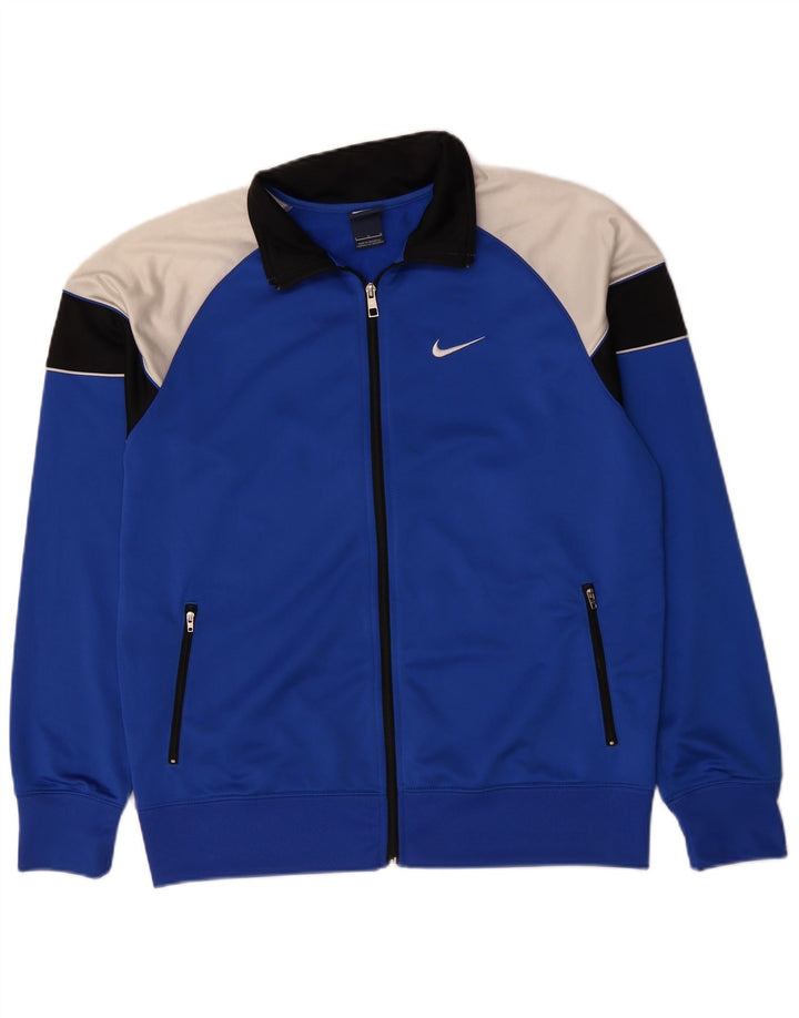 Nike Veste de survêtement pour homme Large Bleu Colorblock Polyester