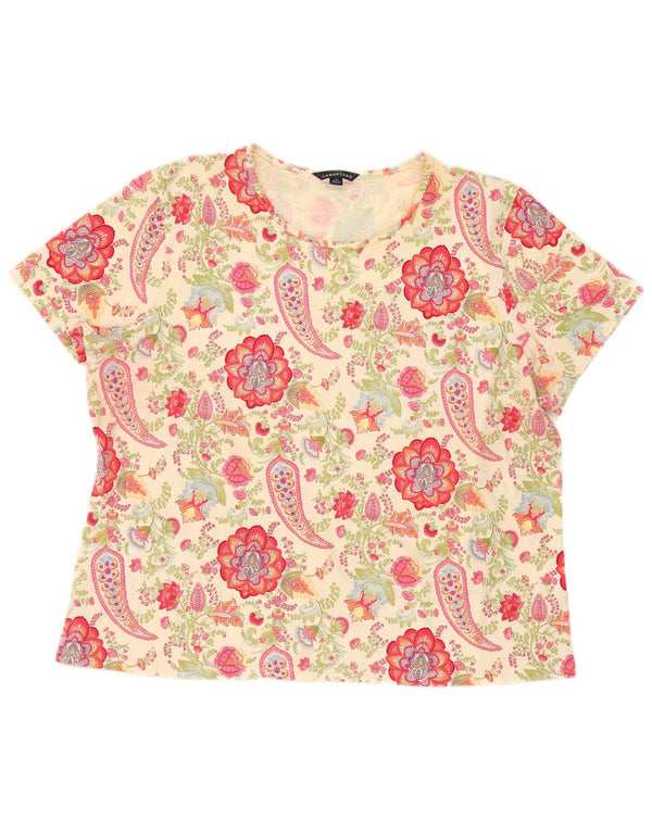 Lands End Camiseta extragrande para mujer UK 18/20 XL Paisley multicolor