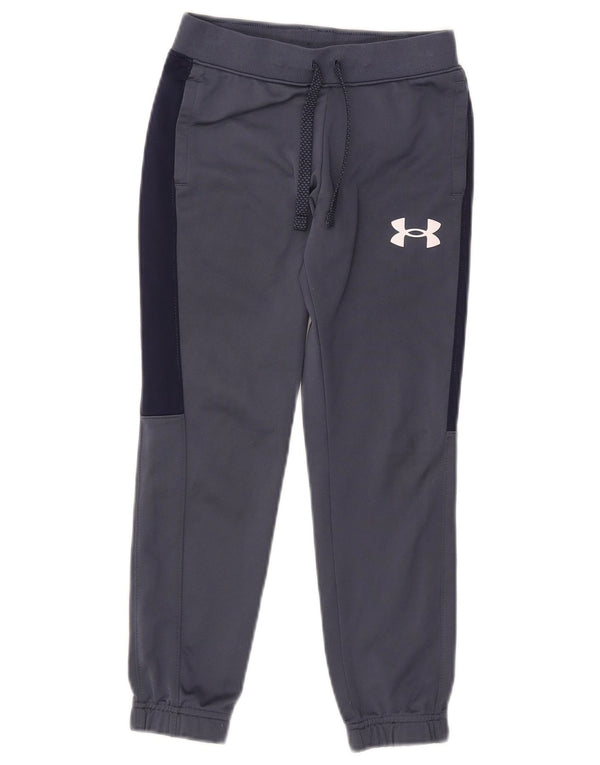 Under Armour Boys Tracksuit Trousers Joggers 7-8 Years Small Blue