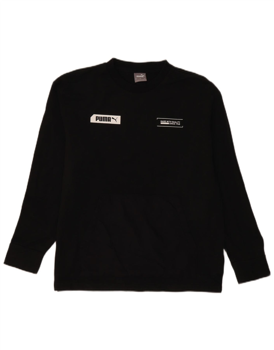 Puma Mens Graphic Sweatshirt Jumper Small Black Cotton