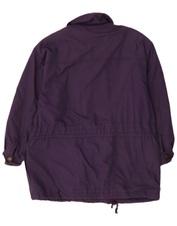 Vintage Womens Windbreaker Coat UK 20 2XL Purple